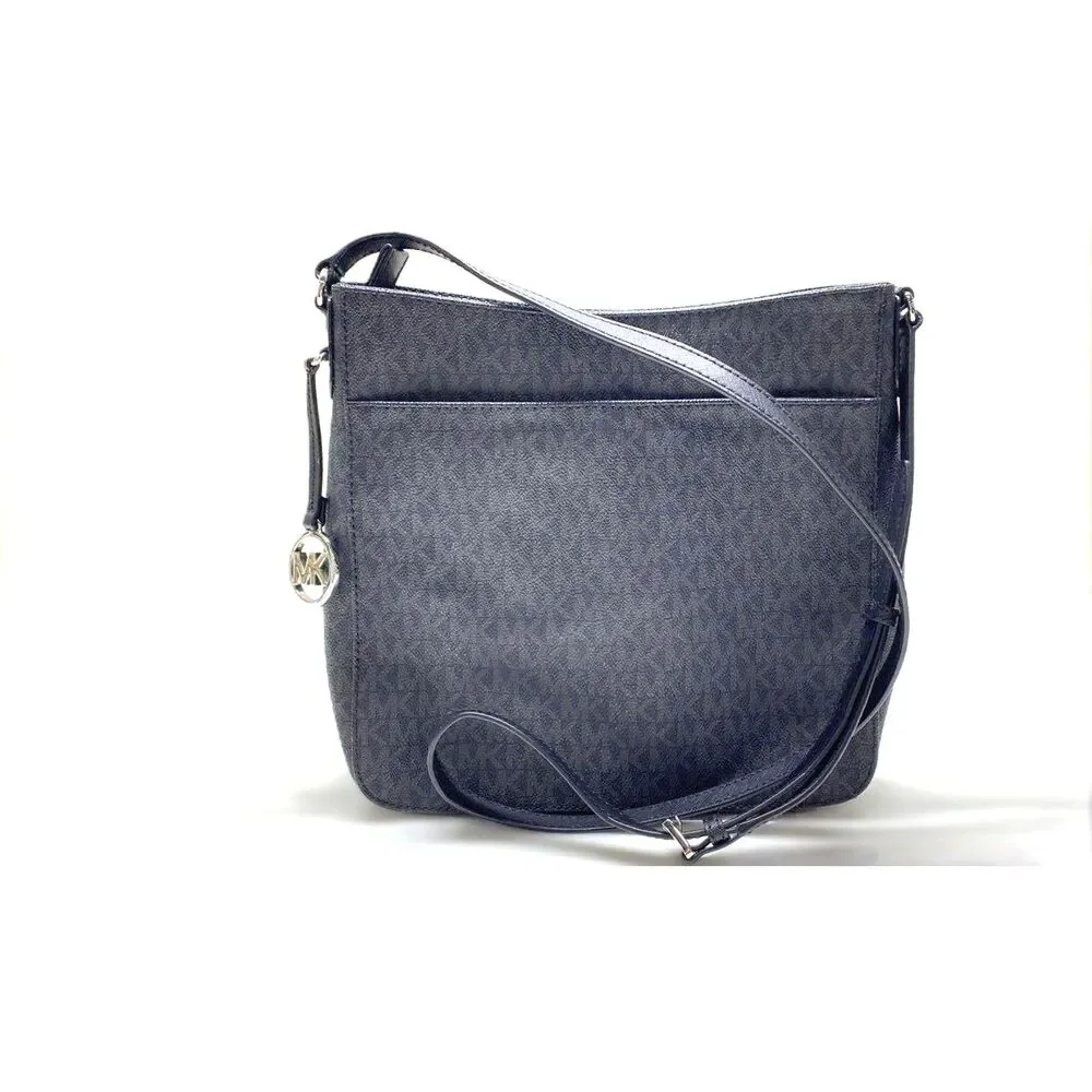 Michael Kors Women's Jet Set Black Inner Pockets Adjustable Strap Messenger Bag
